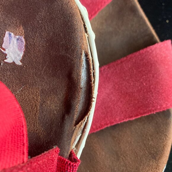 Hush Puppies  red nobuk sandal size 10 (41) - Picture 13 of 16